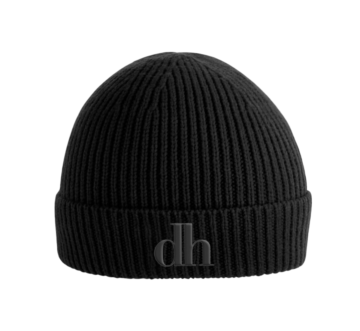 DH EMBROIDERED LOGO BEANIE (BLACK)