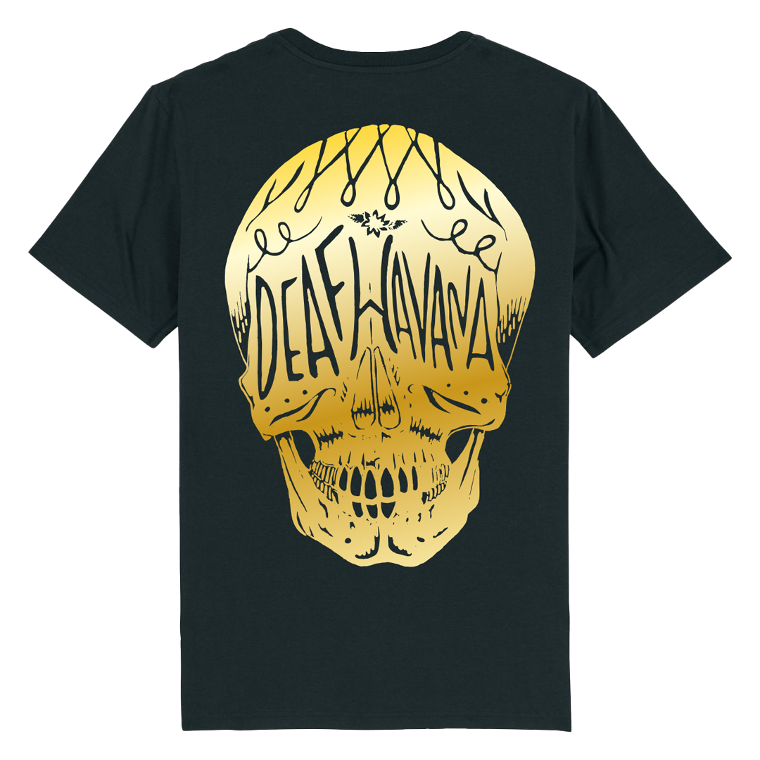 GOLDEN SKULL T-SHIRT (BLACK)